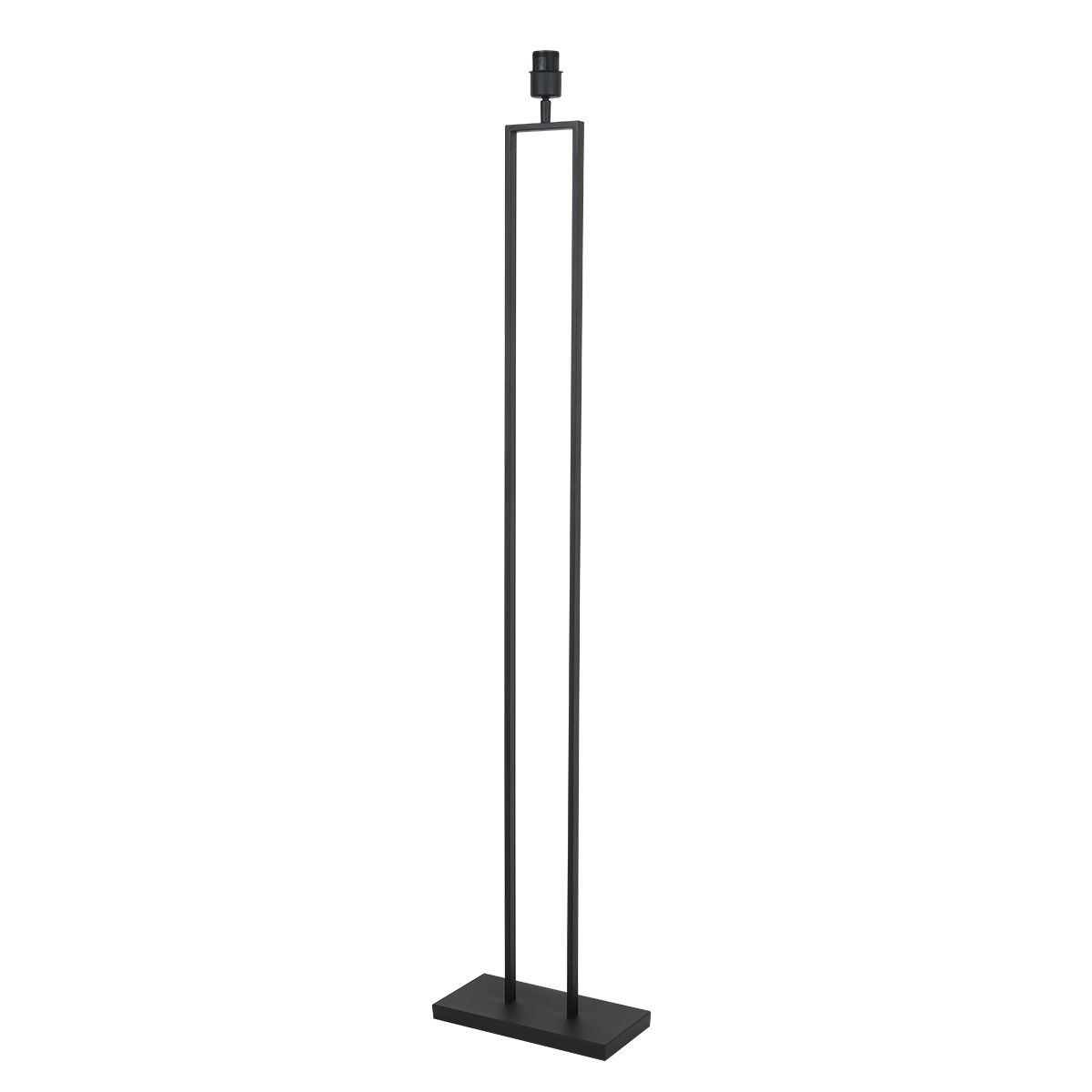 Zwarte staande lamp Stang 3853ZW met E27 fitting en groen velours kap