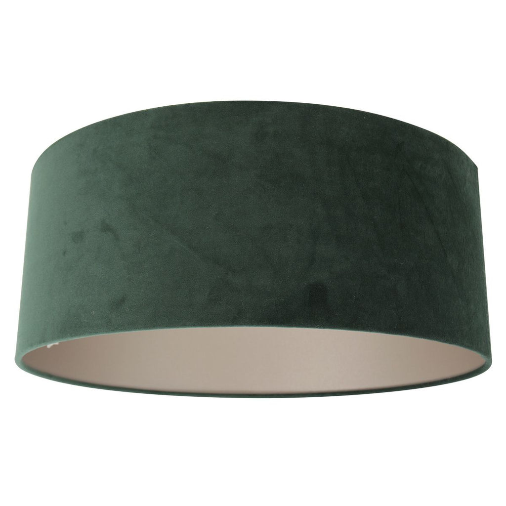Zwarte staande lamp Stang 3853ZW met E27 fitting en groen velours kap