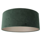 Zwarte staande lamp Stang 3853ZW met E27 fitting en groen velours kap