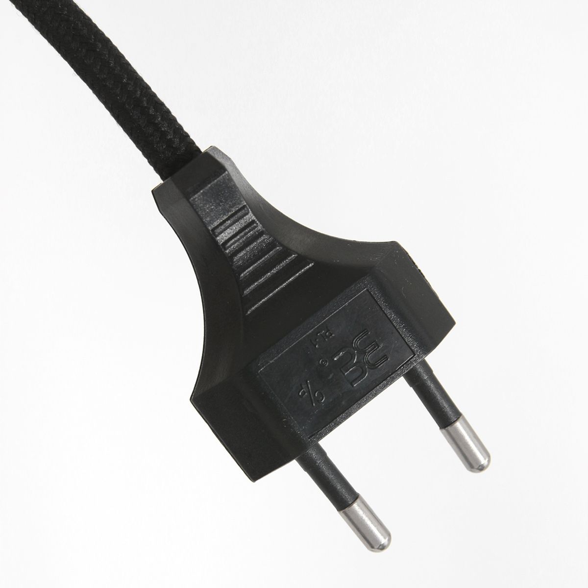 Zwarte staande lamp Stang 3853ZW met E27 fitting en groen velours kap