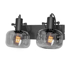 Wandlamp Glaslic 3865ZW zwart met smoke glas