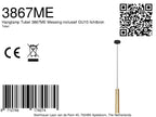 Hanglamp Tubel 3867ME Messing inclusief GU10 lichtbron