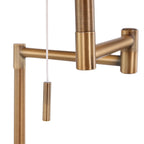 Bronskleurige vloerlamp Bella 3873BR met blauw fluweelachtige kap