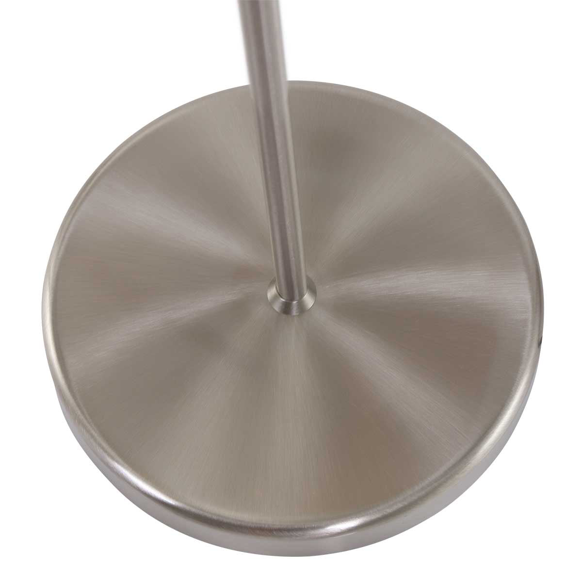 Staalkleurige vloerlamp Bella 3876ST met grijs velours kap