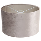 Staalkleurige vloerlamp Bella 3876ST met grijs velours kap