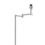 Staalkleurige vloerlamp Bella 3879ST met grijze velours kap