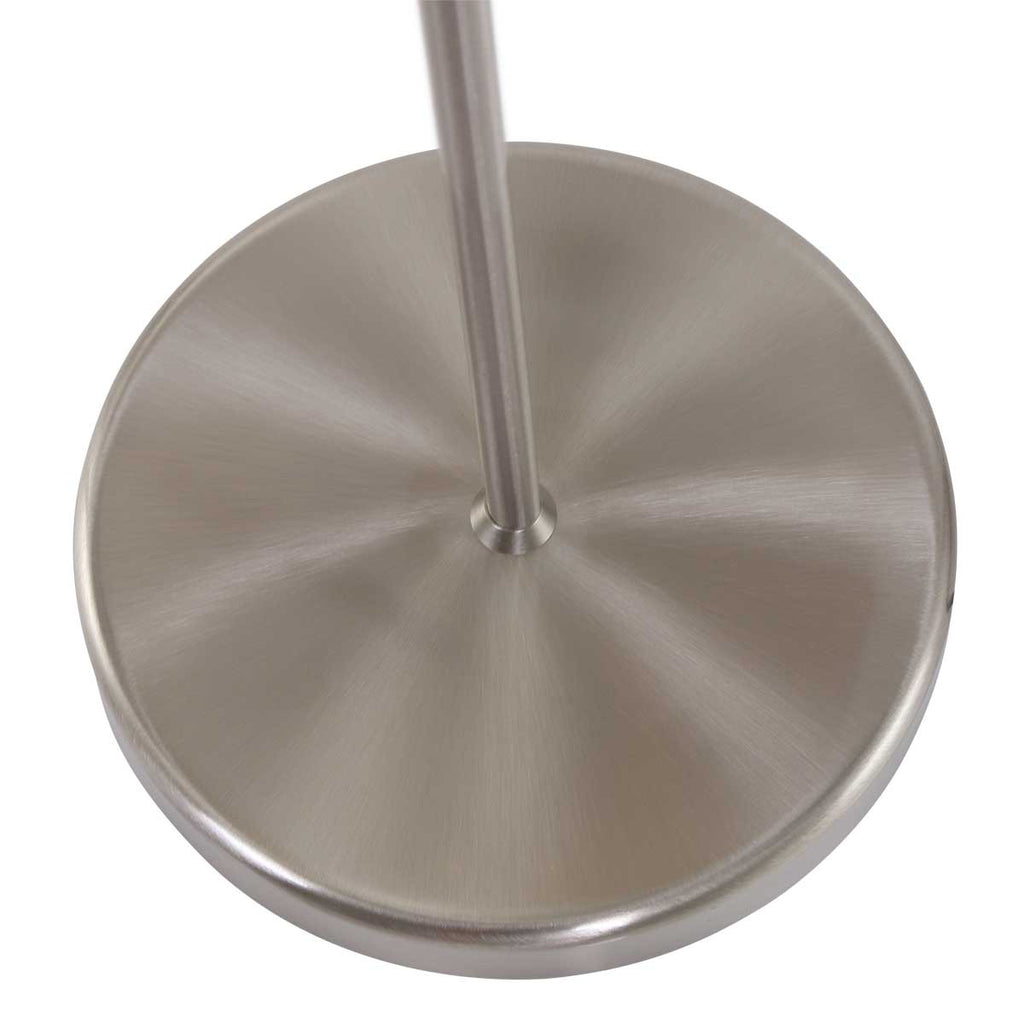 Staalkleurige vloerlamp Bella 3880ST met groen velours kap