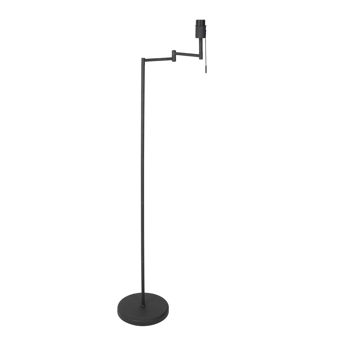 Vloerlamp Bella 3886ZW met zinc taupe fluweelachtige lampenkap
