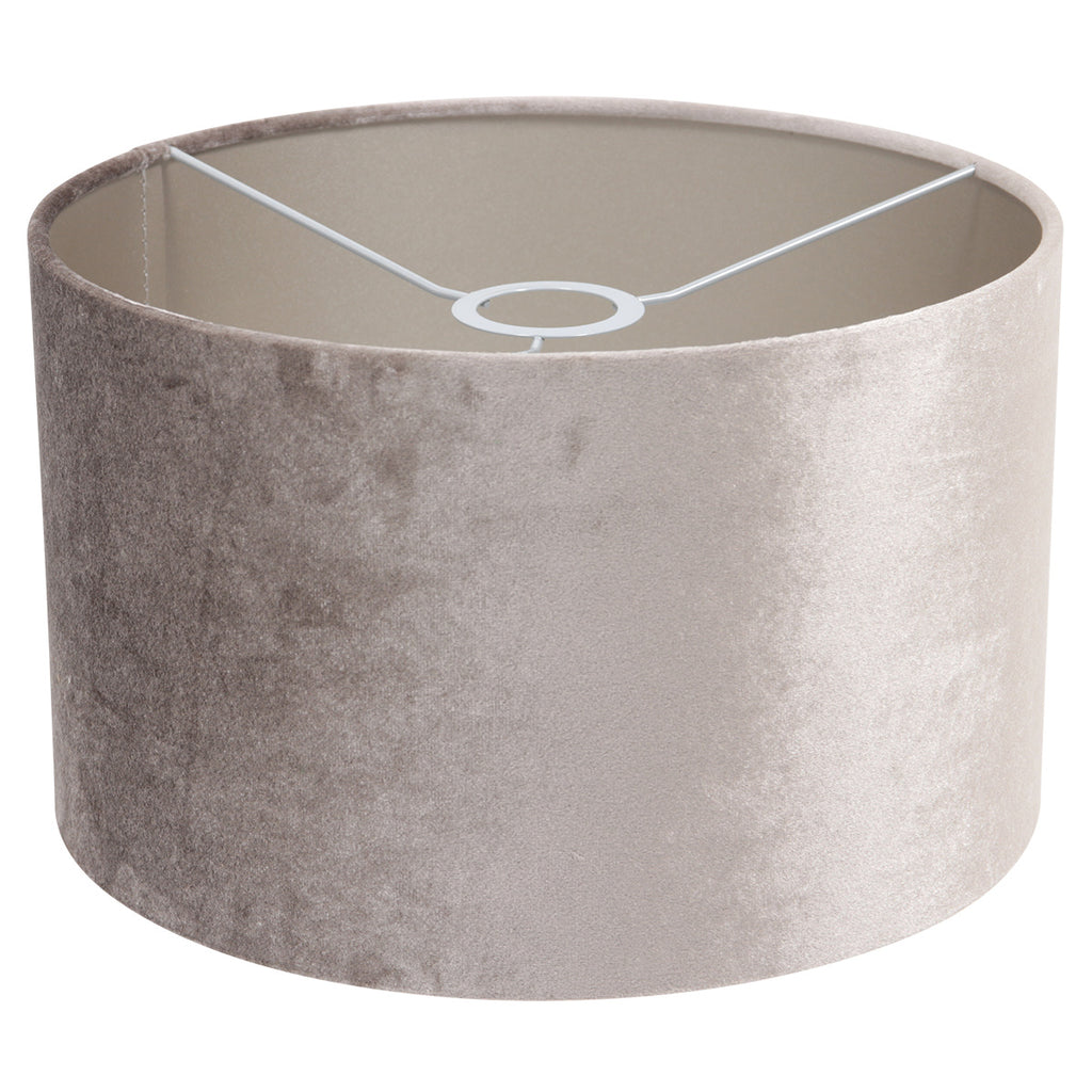 Vloerlamp Bella 3886ZW met zinc taupe fluweelachtige lampenkap