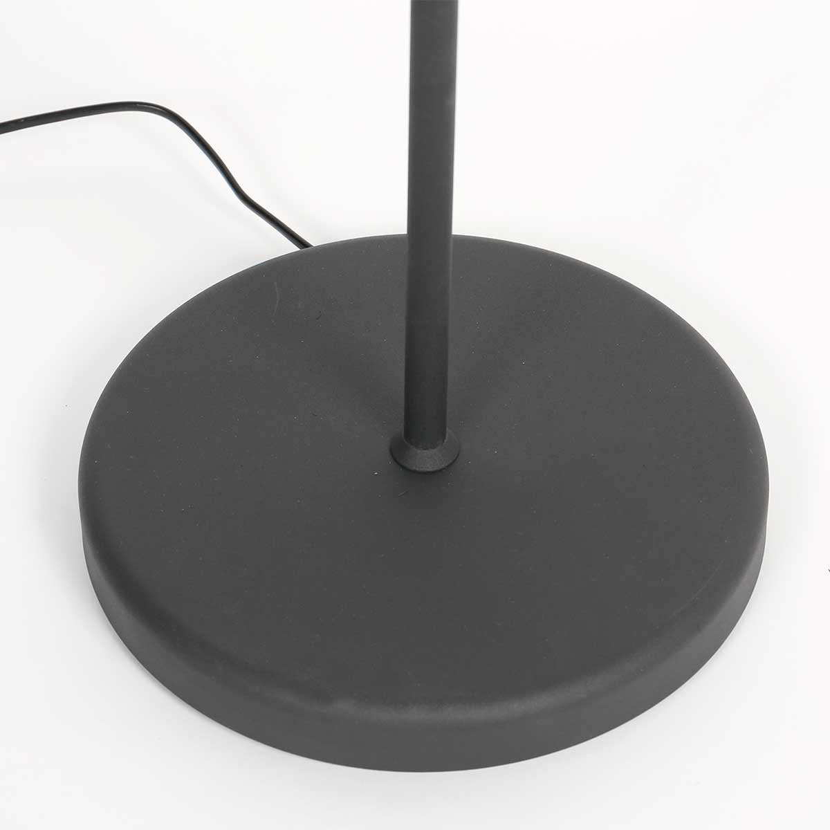 Vloerlamp Bella 3888ZW inclusief wit grof linnen kap met trekschakelaar