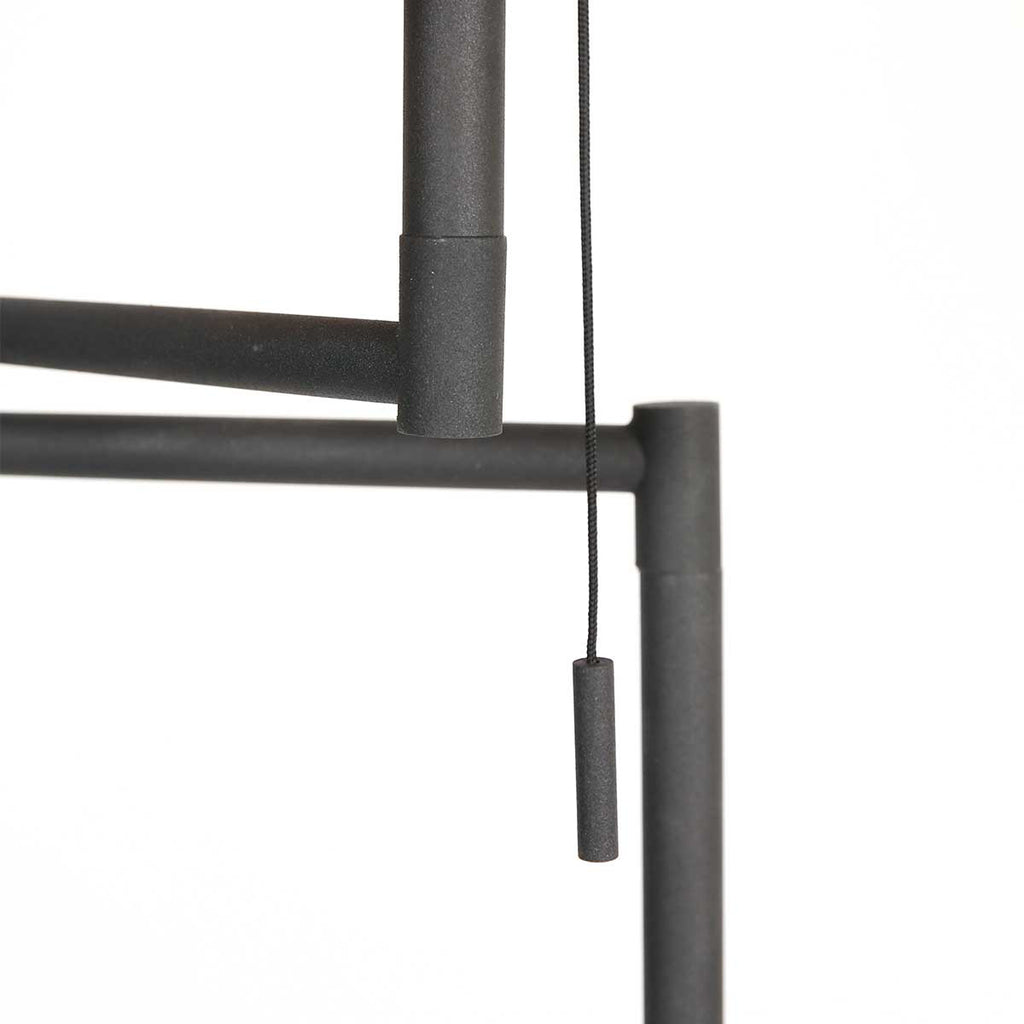 Vloerlamp Bella 3892ZW met zwart linnen kap met goudkleurige binnenkant
