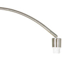 Booglamp Solva 3910ST Staal met een goudkleurige fluwelen lampenkap