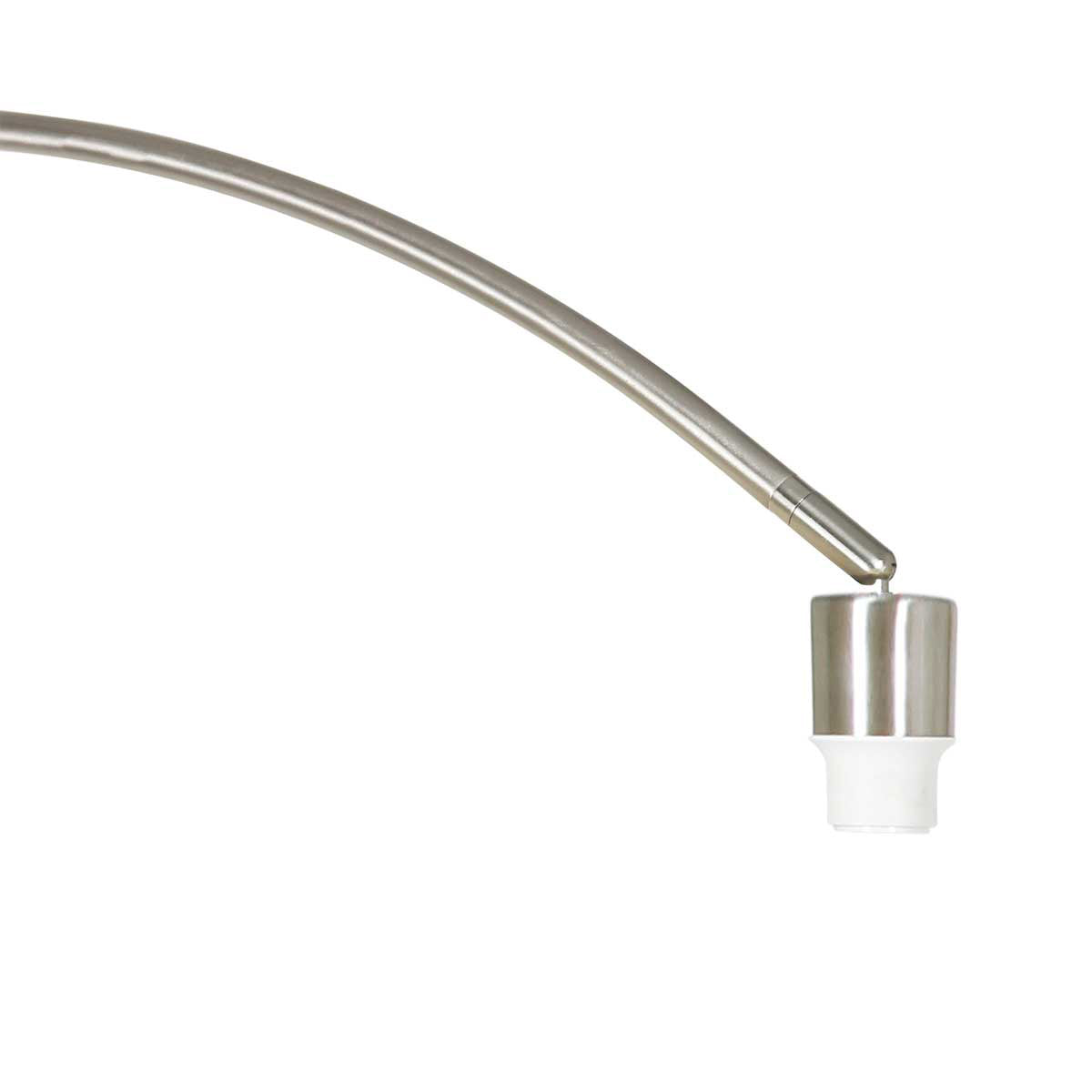 Booglamp Solva 3910ST Staal met een goudkleurige fluwelen lampenkap