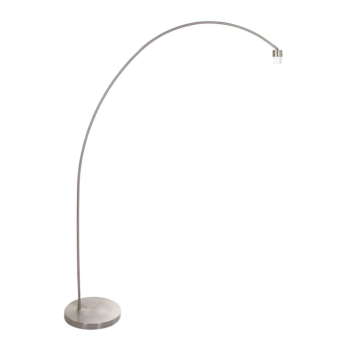 Booglamp Solva 3914ST Staal met een blauw fluwelen lampenkap