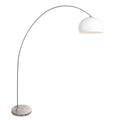 Booglamp Solva 3919ST met een wit kunststof lampenkap