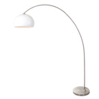 Booglamp Solva 3919ST met een wit kunststof lampenkap