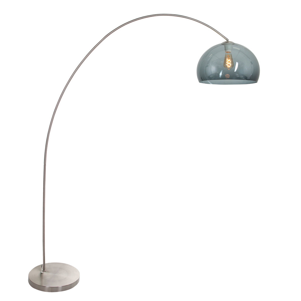 Booglamp Solva 3920ST met een smoke kleurige kunststof bol