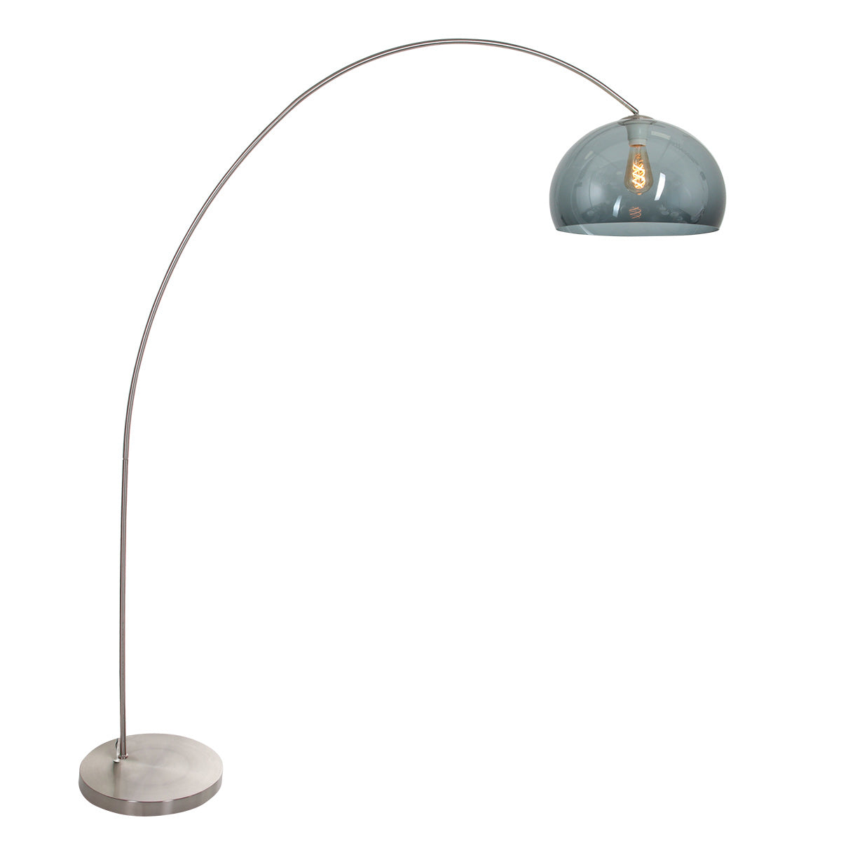 Booglamp Solva 3920ST met een smoke kleurige kunststof bol