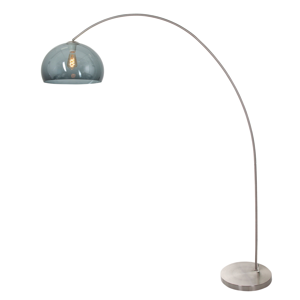 Booglamp Solva 3920ST met een smoke kleurige kunststof bol