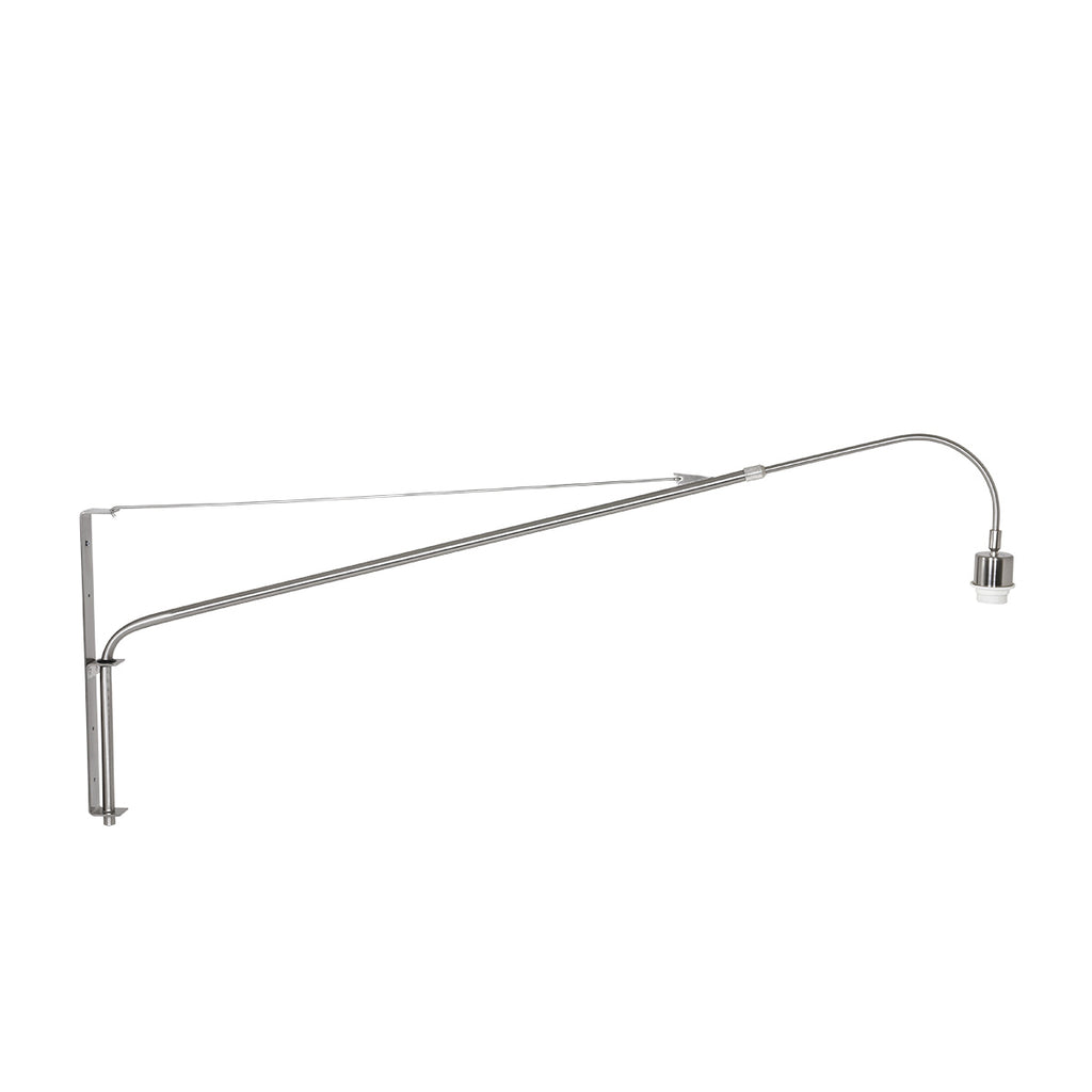 Wandlamp Elegant Classy 3957ST staal met zwarte linnen kap Ø50 cm