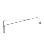 Wandlamp Elegant Classy 3957ST staal met zwarte linnen kap Ø50 cm
