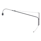 Wandlamp Elegant Classy 3958ZW zwart met zwarte linnen kap Ø50 cm
