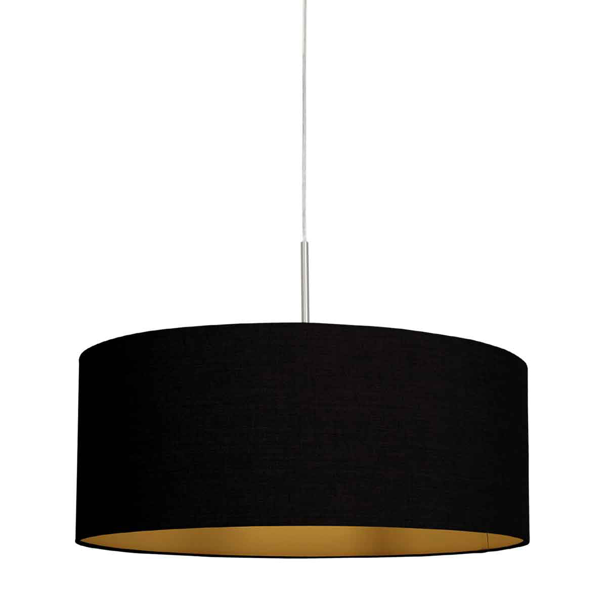 Hanglamp Sparkled Light 3959ST staal met zwart linnen kap goud