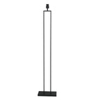 Zwarte staandelamp Stang 3962ZW met E27 fitting en zwart linnen kap met gouden binnenkant