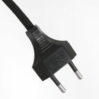 Zwarte staandelamp Stang 3962ZW met E27 fitting en zwart linnen kap met gouden binnenkant