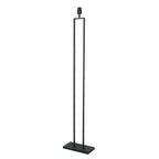 Zwarte staandelamp Stang 3962ZW met E27 fitting en zwart linnen kap met gouden binnenkant