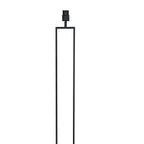 Zwarte staandelamp Stang 3962ZW met E27 fitting en zwart linnen kap met gouden binnenkant