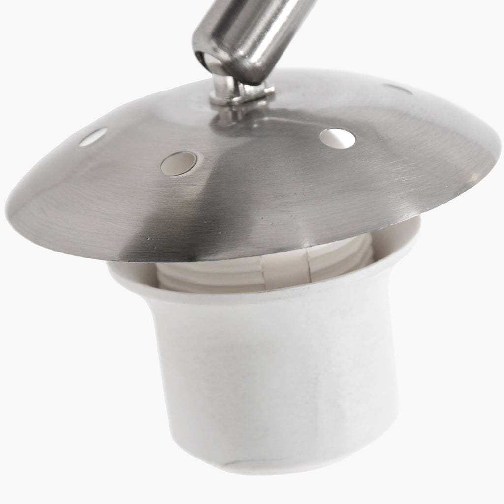 Booglamp Sparkled Light 3963ST staal met zwart linnen kap