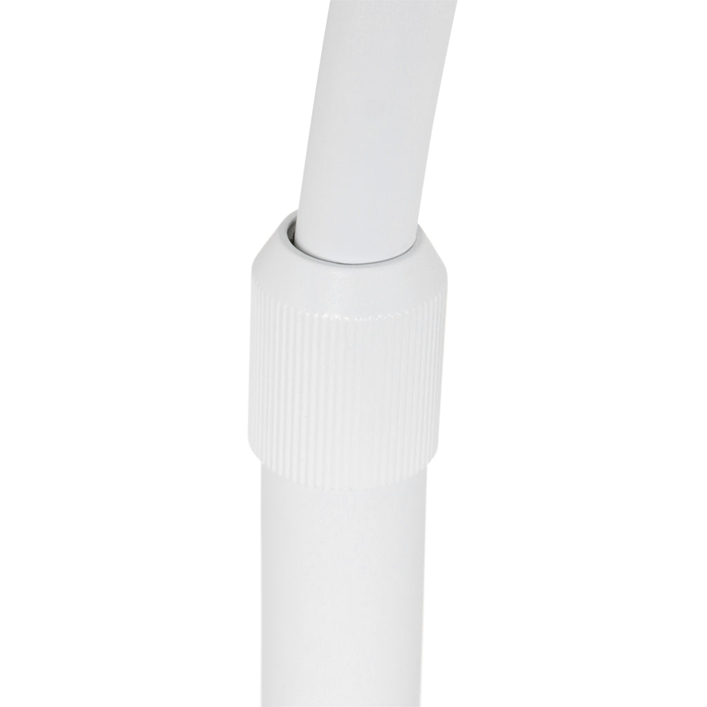 Witte vloerlamp / booglamp Sparkled Light 3964W met zwart linnen kap