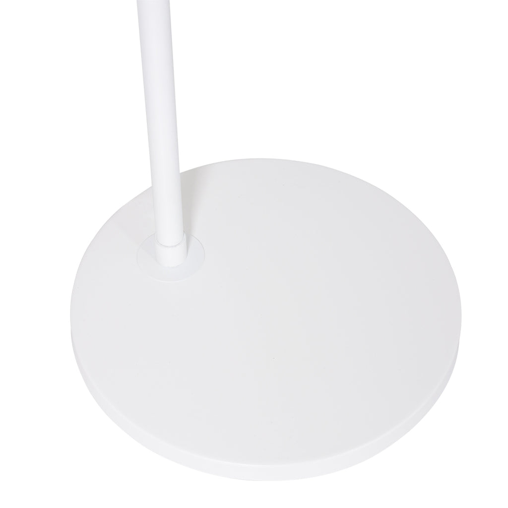 Witte vloerlamp / booglamp Sparkled Light 3964W met zwart linnen kap