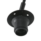 Boog wandlamp Sparkled Light 3967ZW zwart met zwart linnen kap