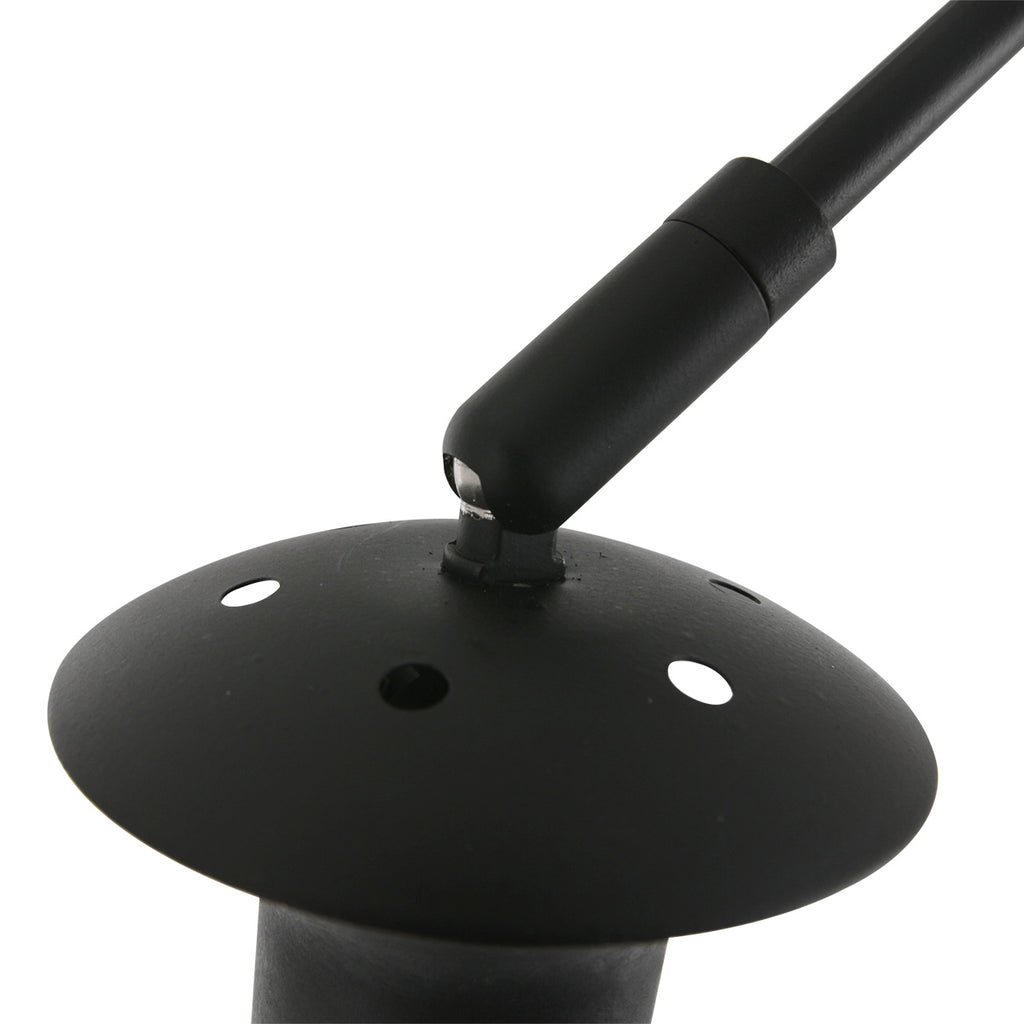 Boog wandlamp Sparkled Light 3967ZW zwart met zwart linnen kap