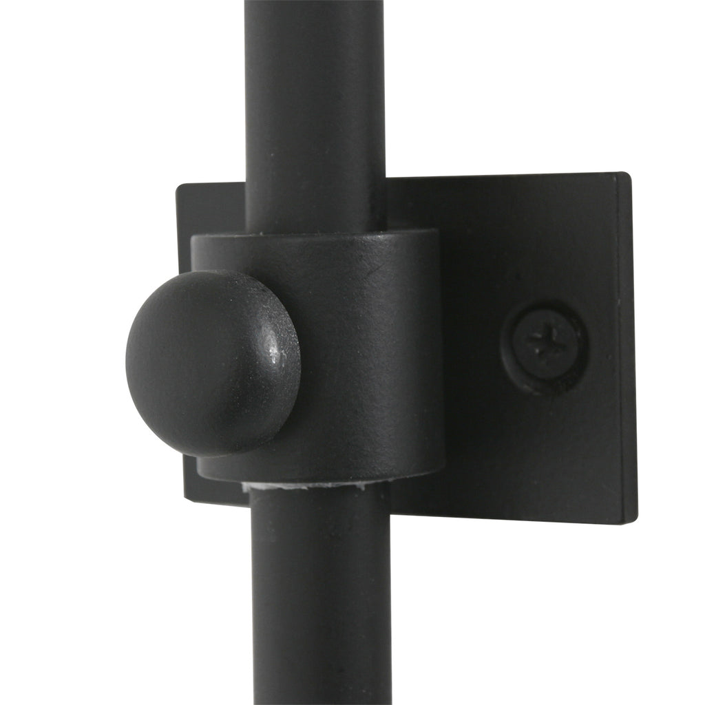 Boog wandlamp Sparkled Light 3967ZW zwart met zwart linnen kap