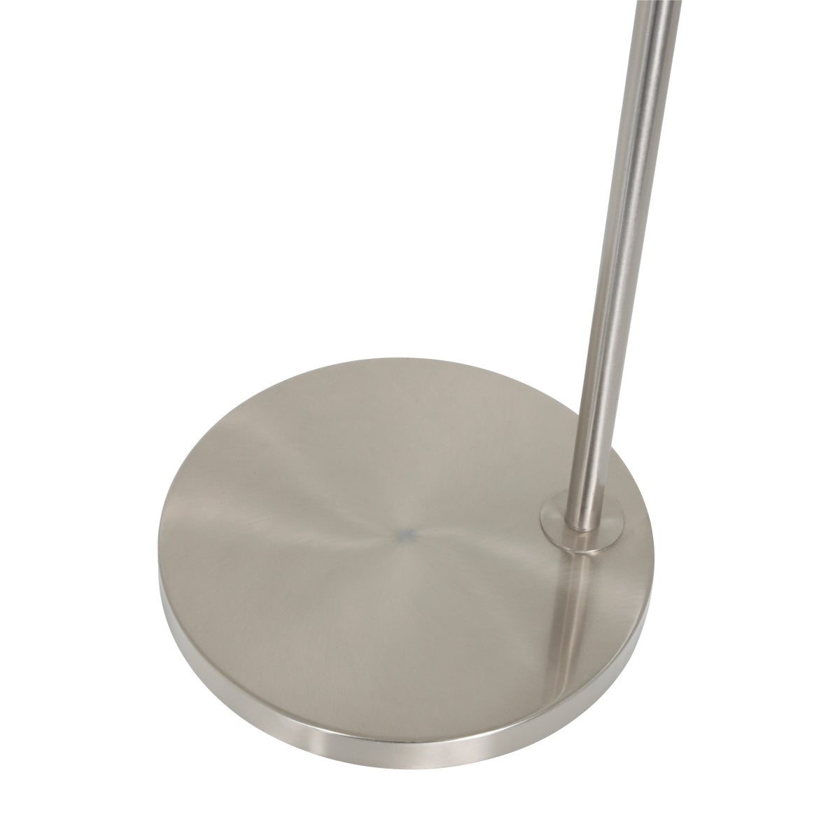 Staalkleurige vloerlamp Prestige Chic 3975ST met zwart linnen kap