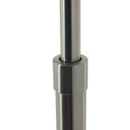 Staalkleurige vloerlamp Prestige Chic 3975ST met zwart linnen kap