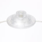 Staalkleurige vloerlamp Prestige Chic 3975ST met zwart linnen kap