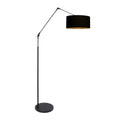 Vloerlamp Prestige Chic 3976ZW met zwarte linnen kap