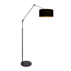 Vloerlamp Prestige Chic 3976ZW met zwarte linnen kap
