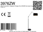 Vloerlamp Prestige Chic 3976ZW met zwarte linnen kap