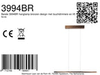 Hanglamp Bande 3994BR bronzen LED hanglamp in warme tint 114cm breed
