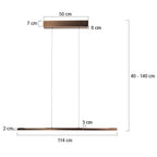 Hanglamp Bande 3994BR bronzen LED hanglamp in warme tint 114cm breed