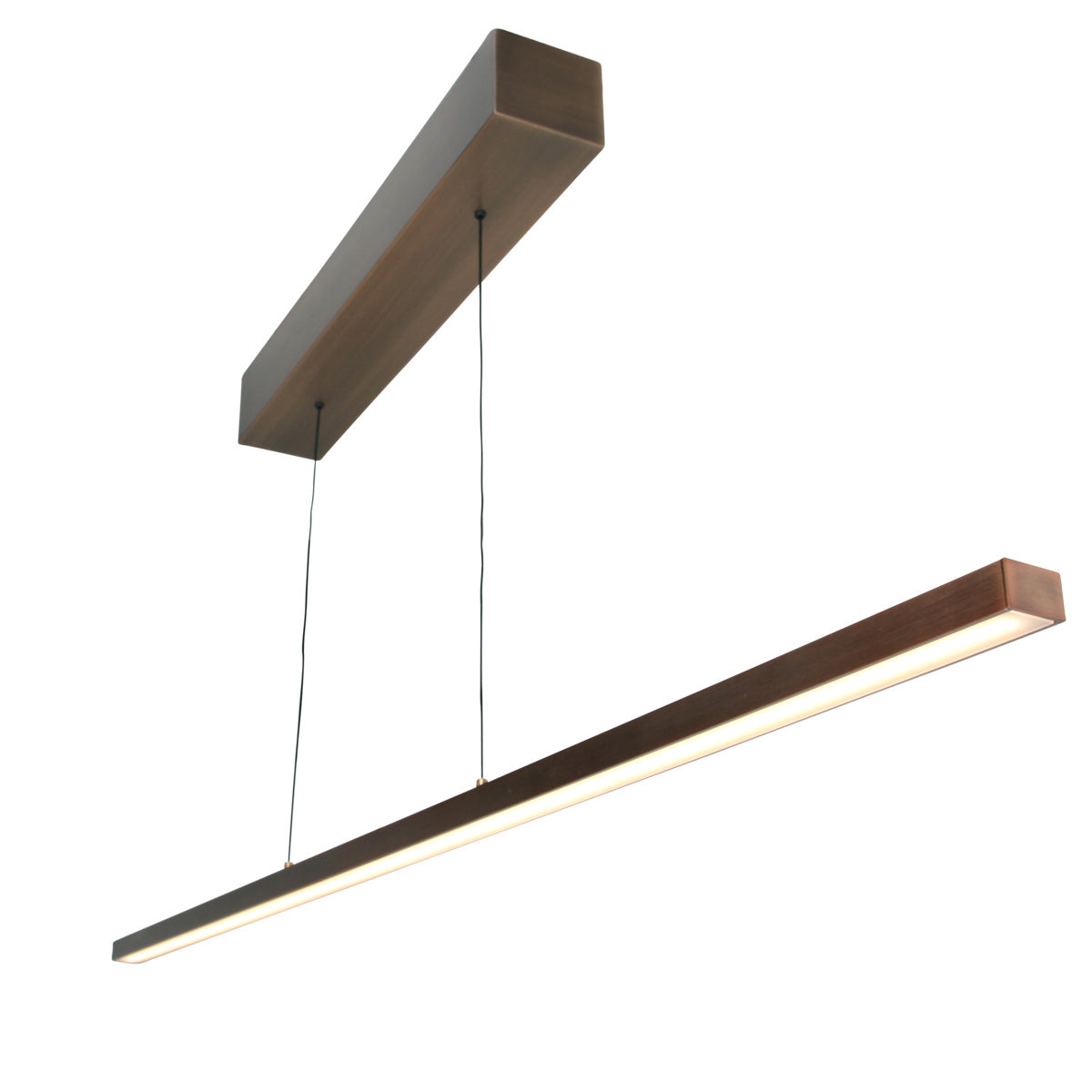 Hanglamp Bande 3994BR bronzen LED hanglamp in warme tint 114cm breed