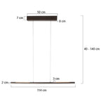 Hanglamp Bande 3994CA cacao LED hanglamp in warm bruin 114cm
