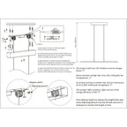 Hanglamp Bande 3995ZW Zwart 150cm breed met cable lift