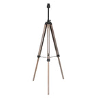 Vloerlamp Triek 4107ZW met zwart-gouden linnen kap Ø40 cm