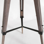 Vloerlamp Triek 4107ZW met zwart-gouden linnen kap Ø40 cm